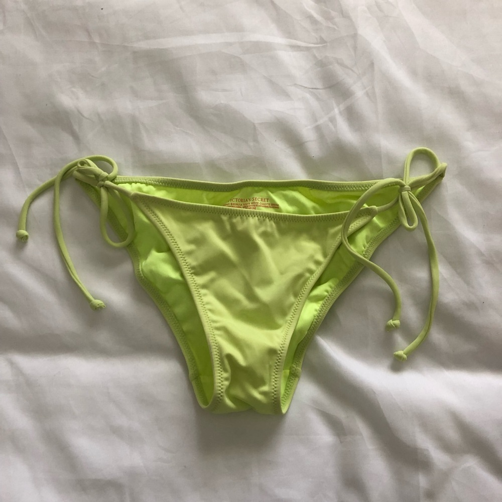 The Teeny ruched bikini bottom strings side tie